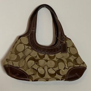 Large coach open shoulder bag